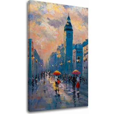 Obraz na plátne PRECHÁDZKA MESTOM - 60x90 cm