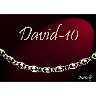 Gold Design David 10 řetízek zlacený (GD87)