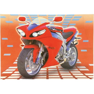 Pohlednice červená motorka