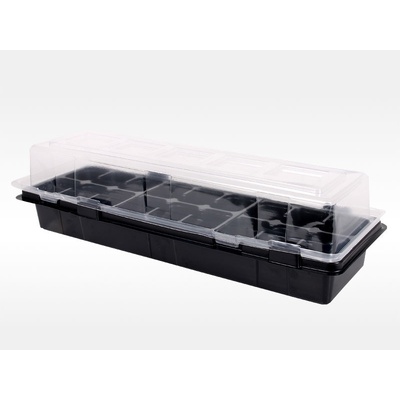 NOHEL GARDEN Minipařeniště MEDIUM 18 otvorů černé 47x16x12cm – Zboží Dáma