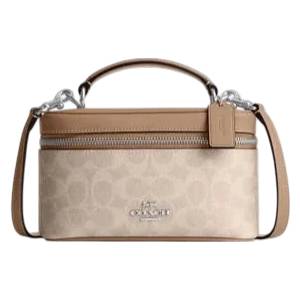 Coach Дамска чанта Coach Rainer Crossbody 18 In Signature Canvas, Бежова (CE023-MILKTEA)