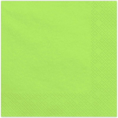 Party Deco Papírové ubrousky světle zelené 33x33 cm 20 ks