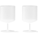 ferm LIVING чаша за вино RIPPLE 270 ml, комплект от 2 бр. , бял, твърди LIVING (FERM1104269329)