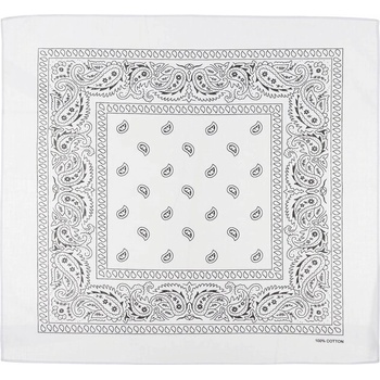 MFH Шал, бяло-черен, приблизително 55 x 55 cm, памук (16403L)