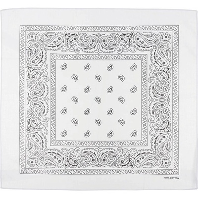 MFH Шал, бяло-черен, приблизително 55 x 55 cm, памук (16403L)