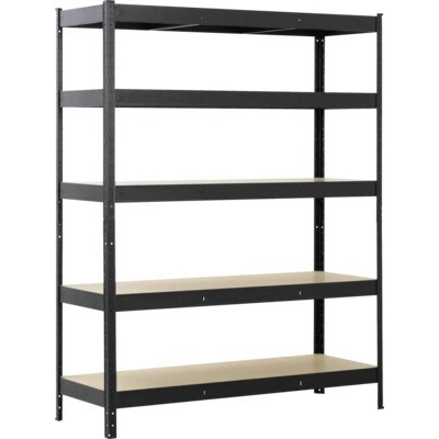 Schulte Regál 180 x 140 x 50 cm 5 polic černý – Zboží Dáma