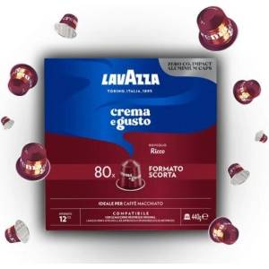  80 бр. алуминиеви кафе капсули Lavazza Crema e Gusto Ricco съвместими с Nespresso®