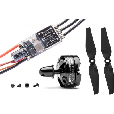 GRAUPNER Combo set Telemetrická regulace HOTT 20Amp SBEC + Ultra 2804-2300Kv levotočivá CCW – Zboží Dáma