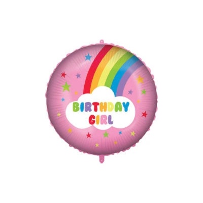 Procos Fóliový balón Dúha Birthday Girl 46 cm
