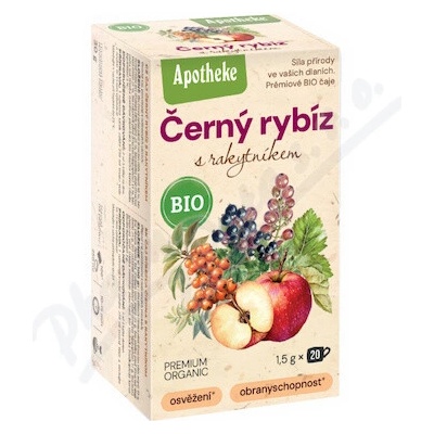 Apotheke BIO Černý rybíz s rakytníkem čaj 20 x 1,5 g