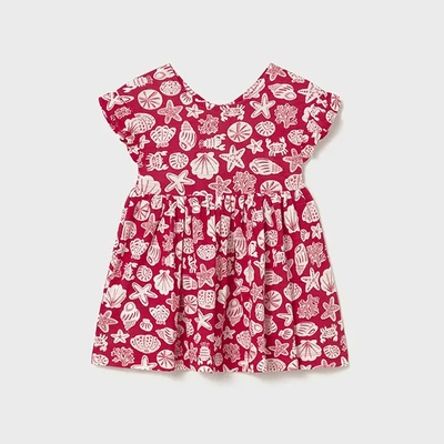 Mayoral Рокля трико Червен цвят с морски детайли за бебе момиче Mayoral