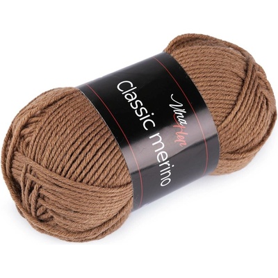 Pletací příze Classic Merino 50 g Varianta: 5 (61042) béžová tm., Balení: 1 ks 57773/147180/265604