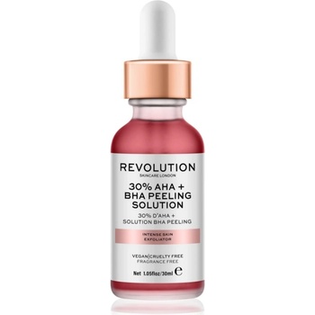 Revolution Beauty AHA + BHA 30% Peeling Solution интензивен химически пилинг за озаряване на лицето 30ml