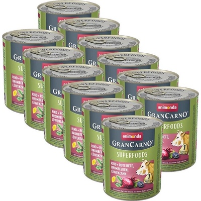 Animonda GranCarno Superfoods hovädzie a červená repa 12 x 800 g