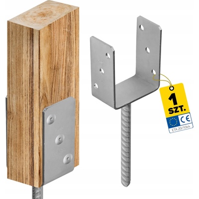 Domax patka sloupku "U" Zn PSU - 101x325x120mm PS100U