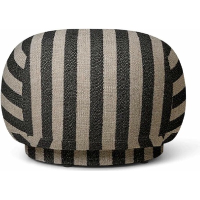 Ferm Living Pouf Rico Louisiana, sand/black