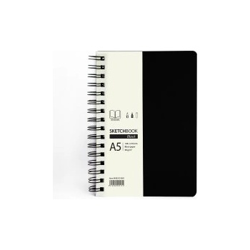 Image 1 of Drasca Скечбук със спирала Black А5 90г 80л черен