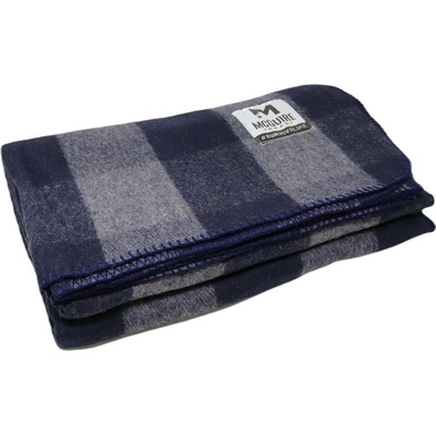 McGuire Gear Vlněná deka 80% vlna obšitá modro-šedá 160x230