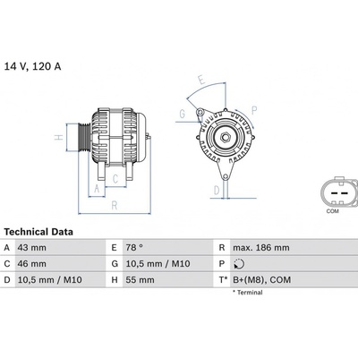 Alternátor BOSCH 0 986 083 290