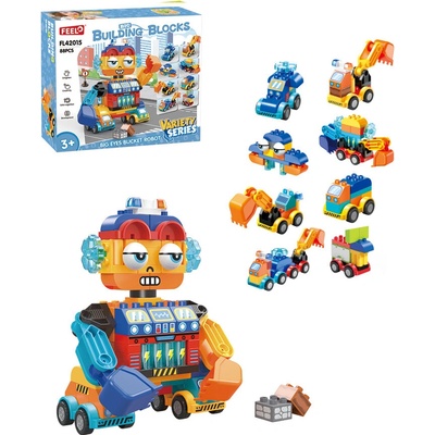Feelo robot s bagrom a vozidlami, 88 ks