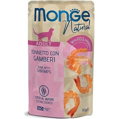 Monge Natural tuniak v želé s krevetami 80 g
