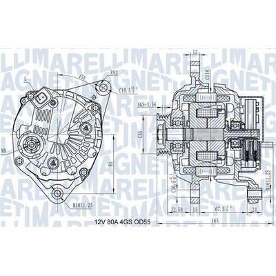 Alternátor MAGNETI MARELLI 063731977010