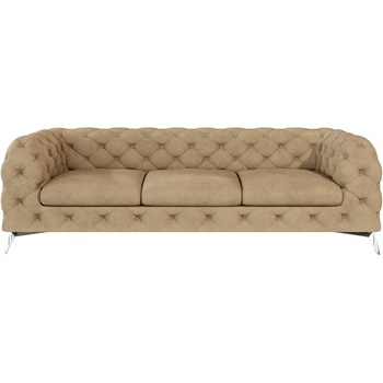 ROPEZ Светлокафяв кадифен диван 243 cm Chelsea - Ropez (Chelsea Sofa 3os. Riviera 24 Srebrne)