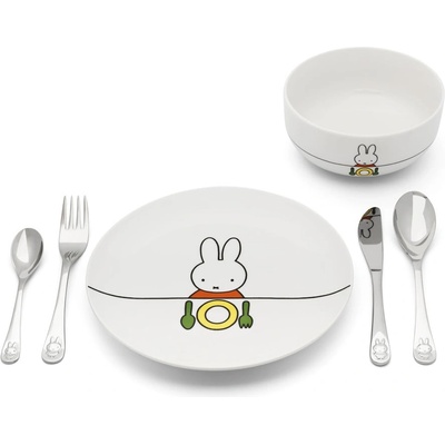 Zilverstad Порцеланов детски комплект за хранене 6 бр. Miffy - Zilverstad (6831070)