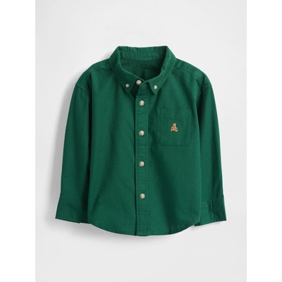 GAP Baby oversize popelínová košile Oxford zelená – Zboží Dáma