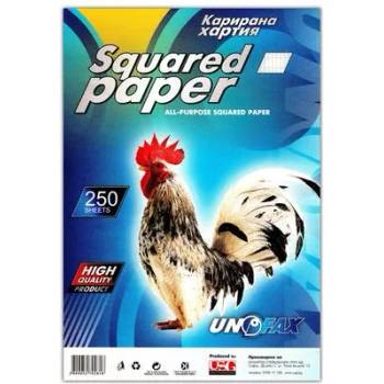 Image 1 of Unofax Карирана хартия, A4, вестникарска, 250 листа (912)