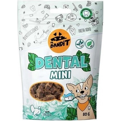 VetExpert Mr. Bandit Dental Mini Turkey - лакомство за кучета, дентална грижа с пуешко месо, 80 гр - Полша