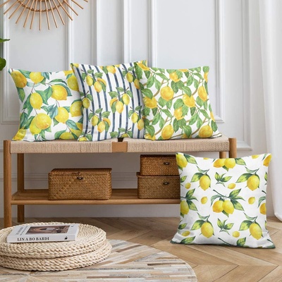 Mila Home Калъфки за възглавници в комплект от 4 бр. 43x43 cm Lemons - Mila Home (HKG-Lemon- Set3)