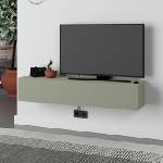 TopMebel Франси TopMebel меламинов стенен тв шкаф в пепеляво зелен цвят 135x31.7x25cm