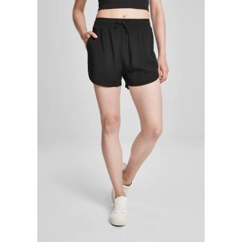 Urban Classics Дамски къси панталони от вискоза в черен цвят Urban Classics Ladies Viscose Resort Shorts black UB-TB3436-00007 - Черен, размер XL