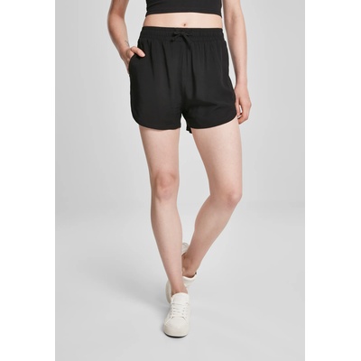 Urban Classics Дамски къси панталони от вискоза в черен цвят Urban Classics Ladies Viscose Resort Shorts black UB-TB3436-00007 - Черен, размер XL