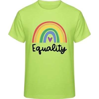 Premium Pride tričko Dúhový dizajn Equality Limetková