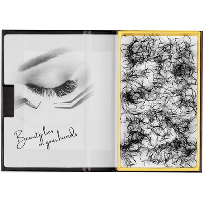 Luxury Lashes 4D Řasy Premium sypané v hotovém vějířku 1 000 ks Zakřivení umělých řas: CC, Délka umělých řas: 11 mm, Tloušťka řas: 007