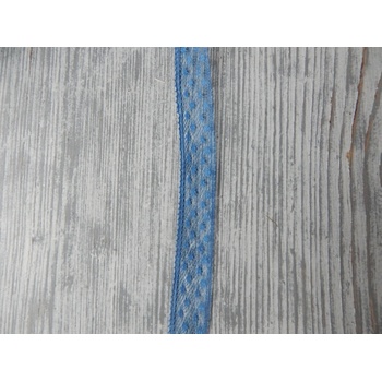 - Stuha krajka 1,7 cm x 9 metrů modrá s puntíkem