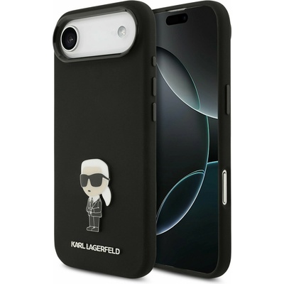 KARL LAGERFELD Liquid Silicone Metal Ikonik Задна Корица за iPhone Air Black Karl Lagerfeld | Cheren | МЪЖЕ | UNI