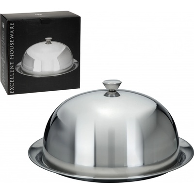 Excellent Houseware Podnos s poklopem pro servírování pečiva a občerstvení kov 25x30x15cm – Zboží Dáma