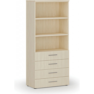 Primo Kancelárska skriňa so zásuvkami WOOD, 1781 x 800 x 420 mm, breza