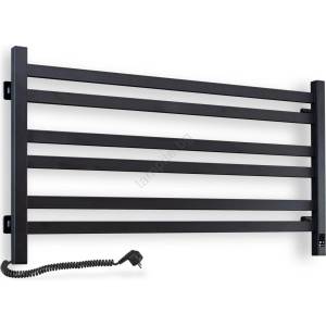 Navin Електрически сушилник за кърпи с термостат AVANGARD 181 W 50 x 90 см черен ляв (NV0029)