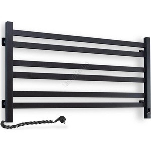 Navin Електрически сушилник за кърпи с термостат AVANGARD 181W 50x90 cm черен ляв (NV0029)