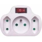Eaglemoss Collections Emos Plug Arm with Connector 1-socket with/u + 2x Euro white (P0029)