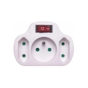 Eaglemoss Collections Emos Plug Arm with Connector 1-socket with/u + 2x Euro white (P0029)