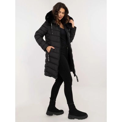 Factory Price Long winter jacket with hood čierna