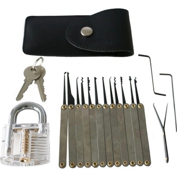 Комплект шперцове LockPick 12в1 с прозрачна тренировъчна ключалка (ML0005)