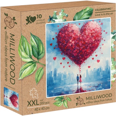 Milliwood Дървен пъзел Milliwood, Celebrating, 200 части - Любов (XL-Love-5042)
