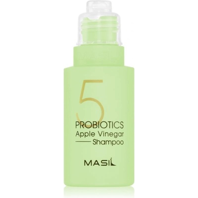 MASIL 5 Probiotics Apple Vinegar hĺbkovo čistiaci šampón na vlasy a vlasovú pokožku 50 ml