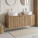 vidaXL Комплект шкафове за баня 3 бр. Дъб артизан 161, 5 x 44, 5 x 82 см (3405676)